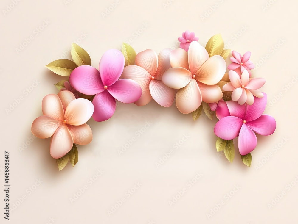 Obraz premium Beautiful plumeria floral arrangement