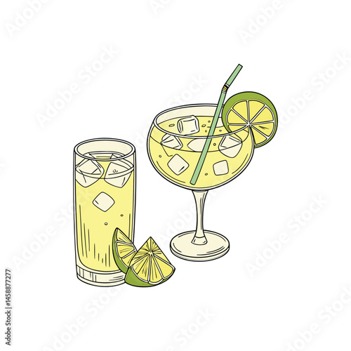 Cold water made with lemon