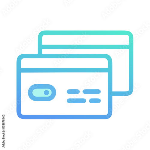 Credit Card Icon Representing Financial Transaction, Digital Payment Symbol, Online Banking and Money Transfer Illustration for Business, Finance, and E-commerce Design