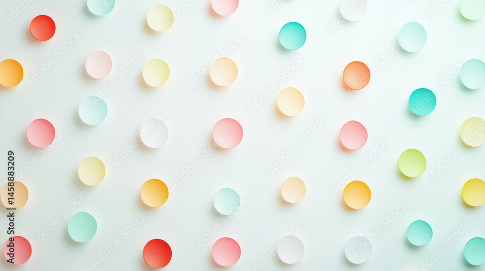 Seamless pastel rainbow dot pattern Seamless pastel rainbow dot pattern
