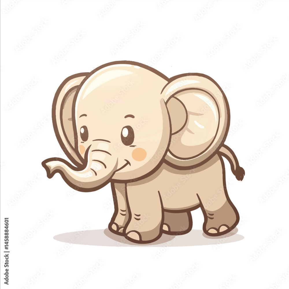 Obraz premium A cute of elephant vector illustration