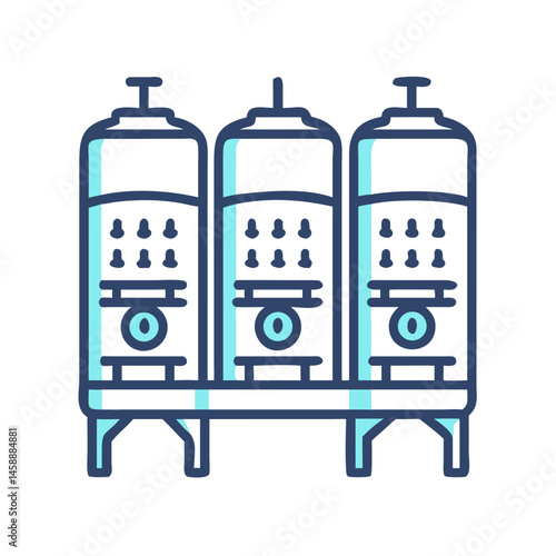 Fermentation Tank Icon Representing Wine Production and Beverage Fermentation Process