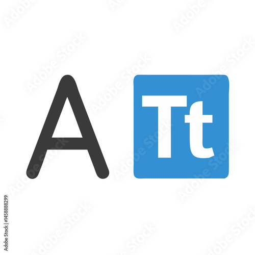 Font Comparison and Typography Icon Representing Text Style and Design