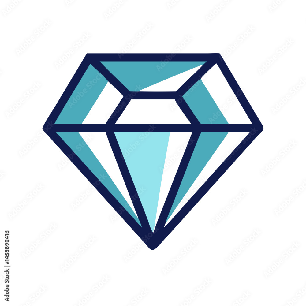 Gem Icon Representing Precious Stone or Luxury and Wealth Gem Icon Representing Precious Stone or Luxury and Wealth