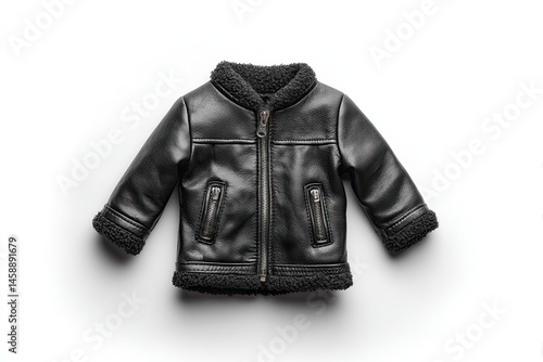 Black baby jacket isolated on white background