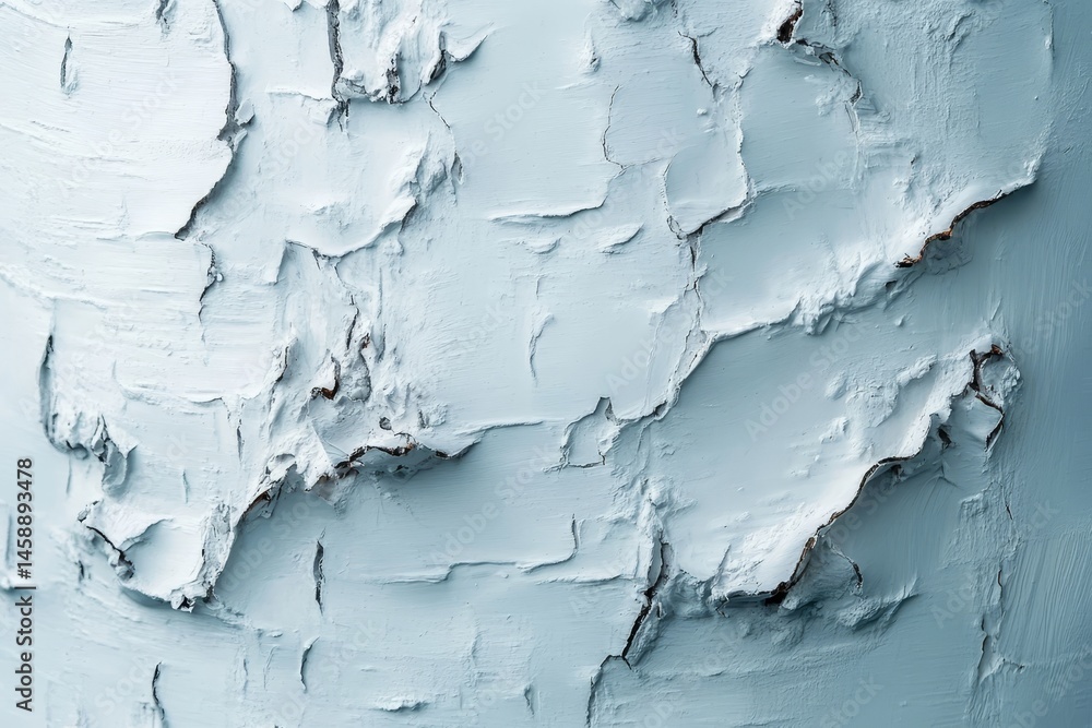 Fototapeta premium Close-up view of a textured, light gray surface with cracks.