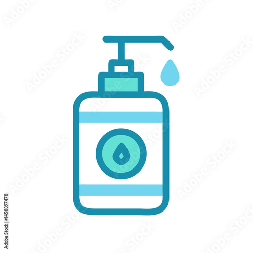 Hand Soap Dispenser Icon Representing Hygiene Product and Hand Cleaning