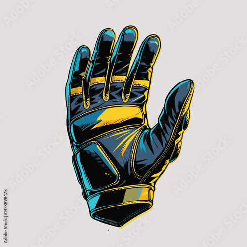 motorcycle racing gloves vector art