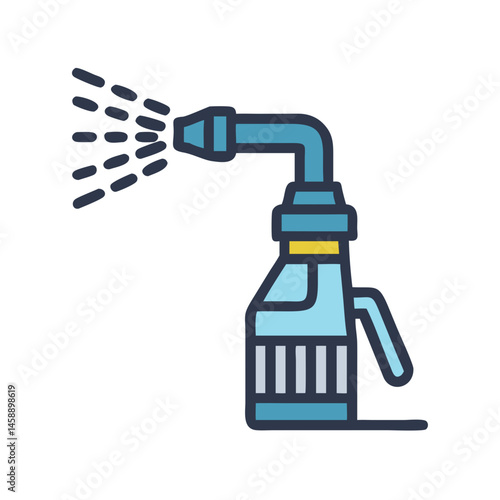 High Pressure Water Spray Icon Representing Power Washing and Cleaning Force