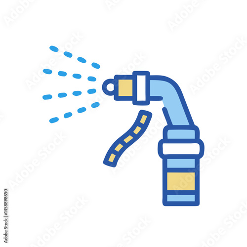 High Pressure Water Spray Icon Representing Power Washing and Cleaning Force