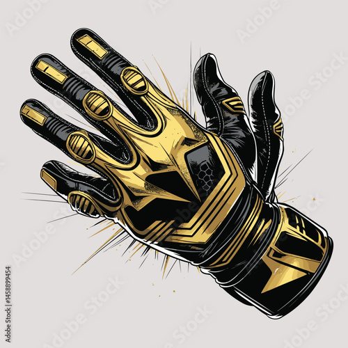 motorcycle racing gloves vector art