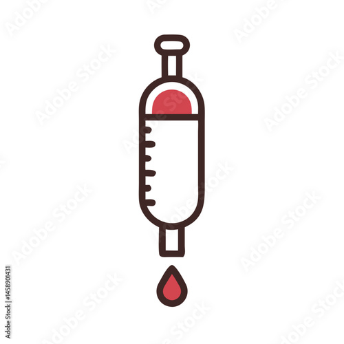 Hydrometer Tool Icon Representing Wine Fermentation and Liquid Density Measurement