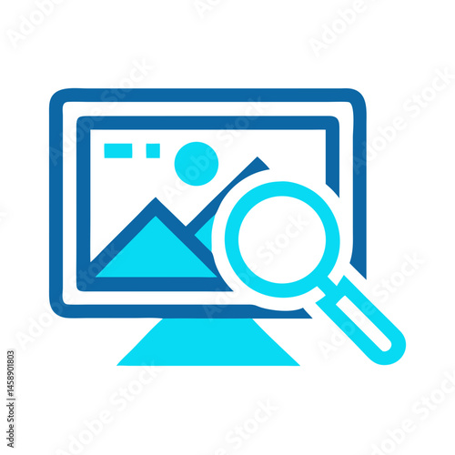 Image Search Icon Representing Visual Content Discovery and Online Media Lookup