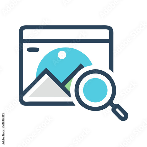 Image Search Icon Representing Visual Content Discovery and Online Media Lookup
