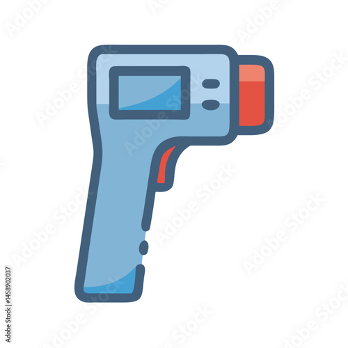 Infrared Thermometer Icon Representing Temperature Measurement and Contactless Scanning