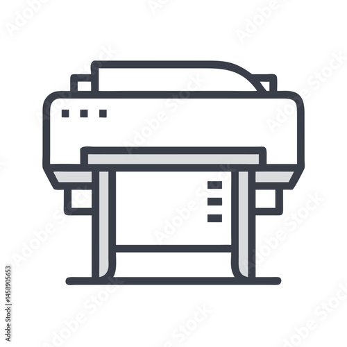 Large Format Plotter Printer Icon Representing Wide-Scale Printing Equipment
