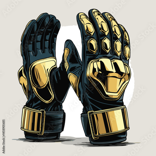 motorcycle racing gloves vector art