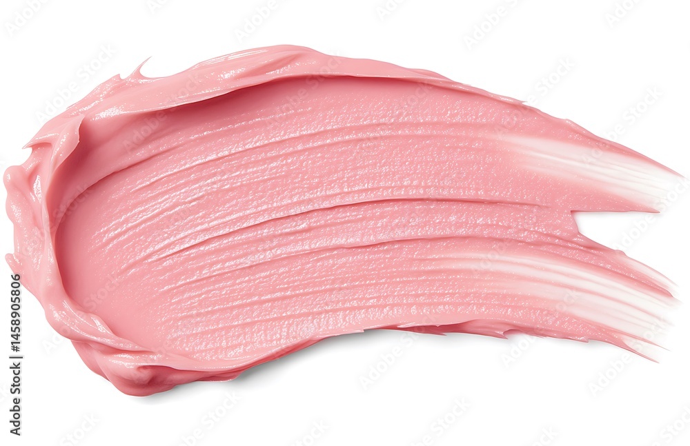 Fototapeta premium A close-up of the texture and color palette of a pink body cream