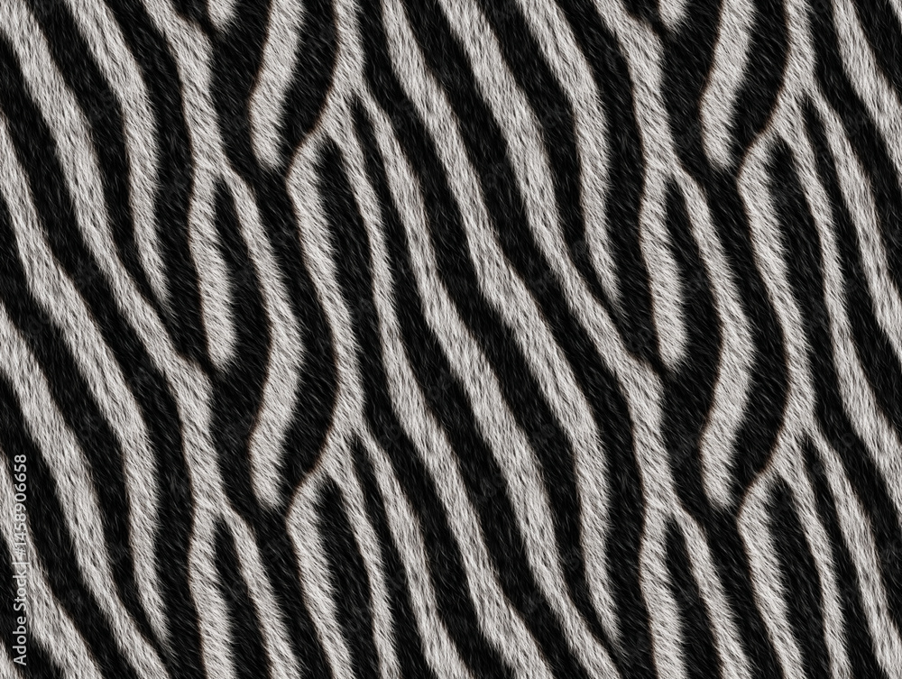 Realistic Black and White Zebra Pattern Surface Realistic Black and White Zebra Pattern Surface