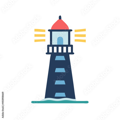Lighthouse Icon Representing Navigation or Coastal Guidance