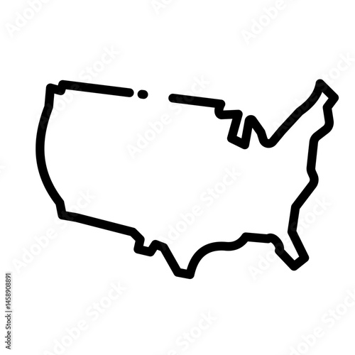 United States of America map – vector icon.
