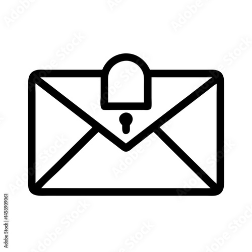 Locked Envelope Icon Representing Secure Email or Encrypted Message