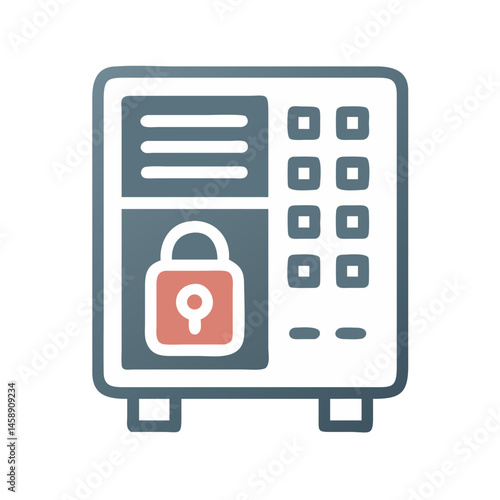 Locker Icon Representing Storage or Security Compartment
