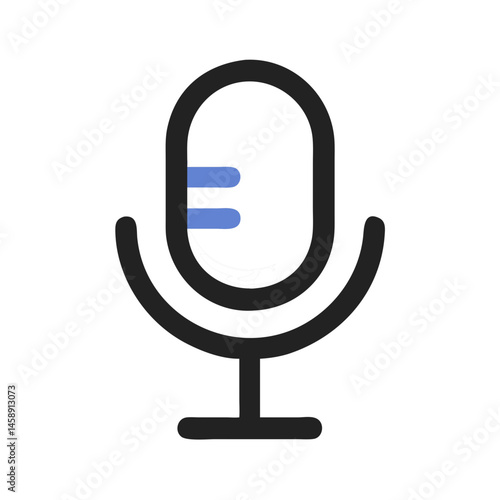 Microphone Voice Input Icon Representing Speech Recognition and Audio Command