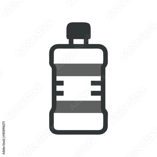 Mouthwash Bottle Icon Representing Oral Hygiene or Fresh Breath Product
