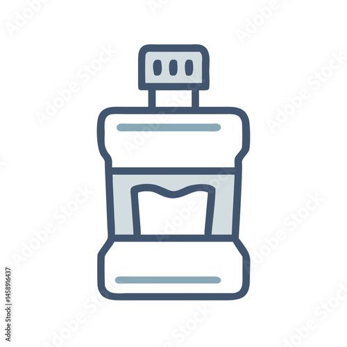 Mouthwash Bottle Icon Representing Oral Care or Dental Hygiene Product