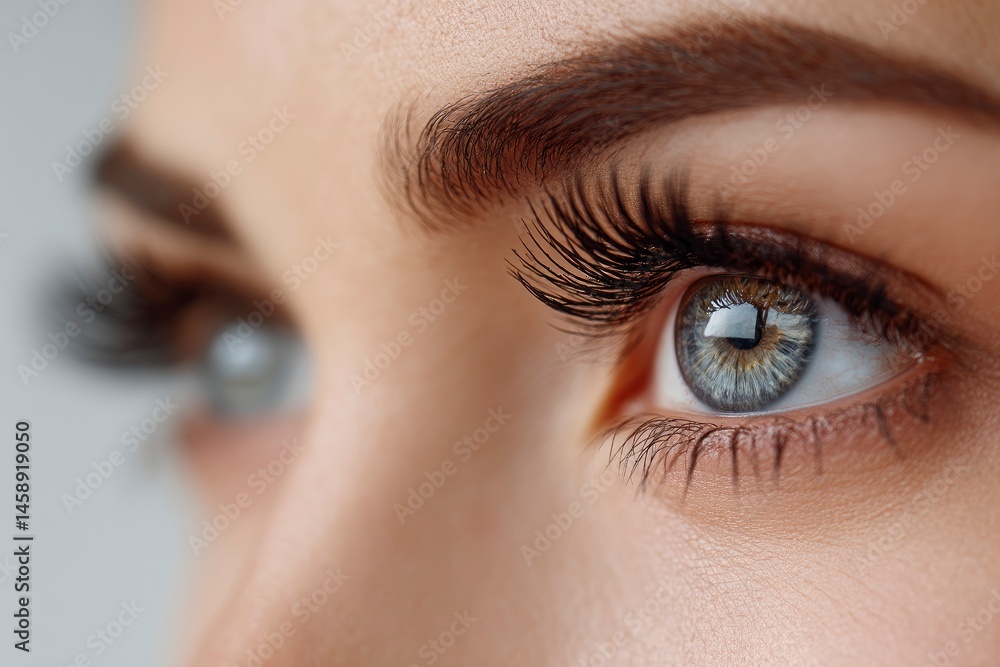 Obraz premium Human Eye with Long Eyelashes