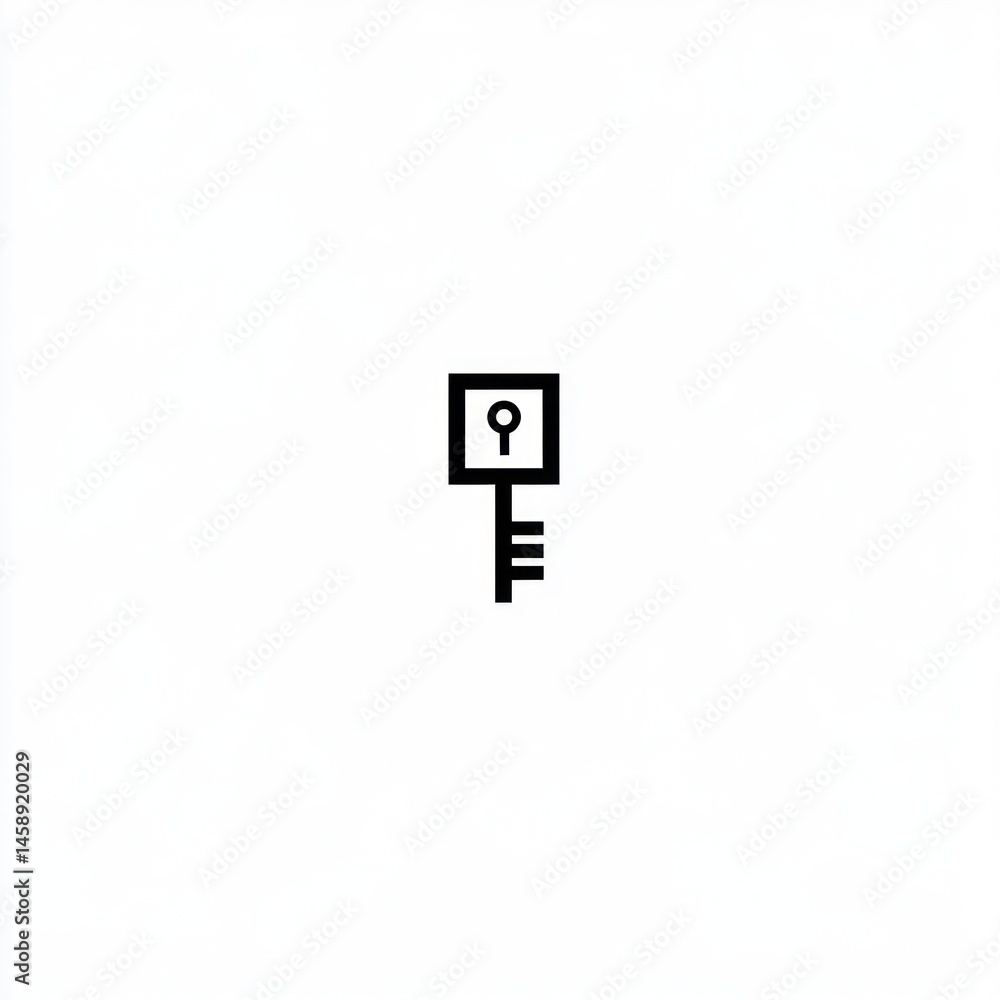 Simple key graphic, secure access, use in digital interface Simple key graphic, secure access, use in digital interface