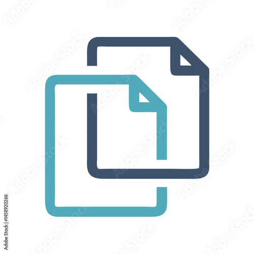 Overlapping Pages Document Icon Representing Multiple Files or Duplicated Content