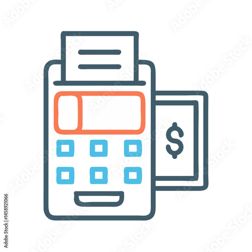 Payment Terminal Icon Representing Transaction or Point-of-Sale System