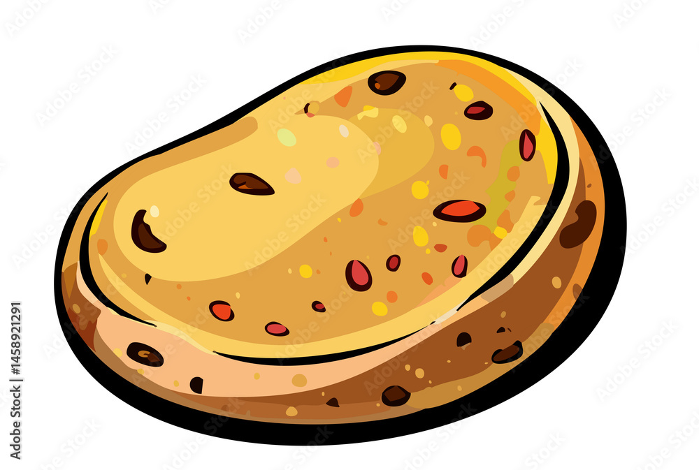 Fototapeta premium Illustration single fresh potato, perfectly depicted with natural colors and texture