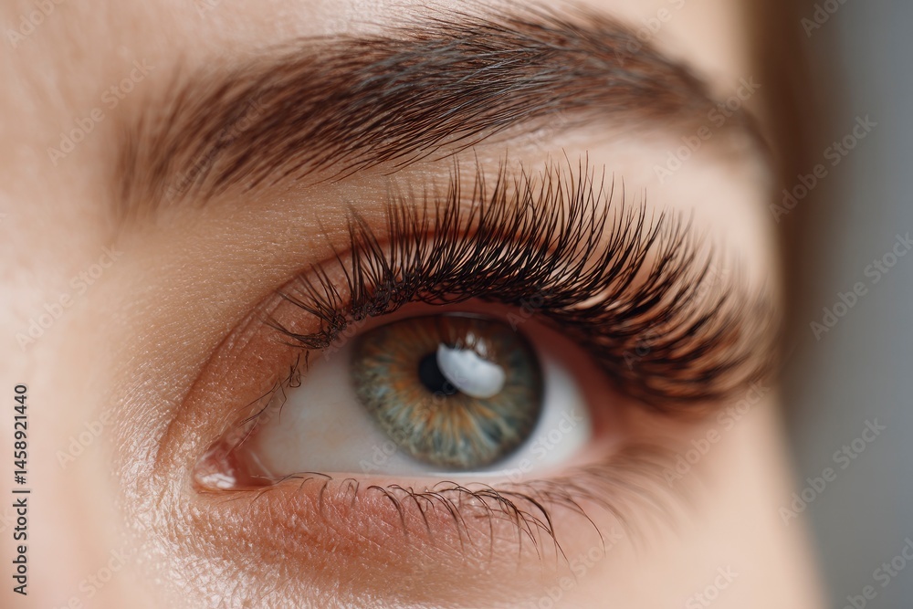 Obraz premium Human Eye with Long Eyelashes