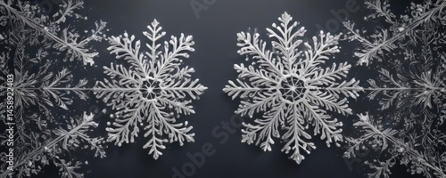 Intricate vector snowflake border, elegant Xmas card design , christmas card design, winter wonderland, pattern