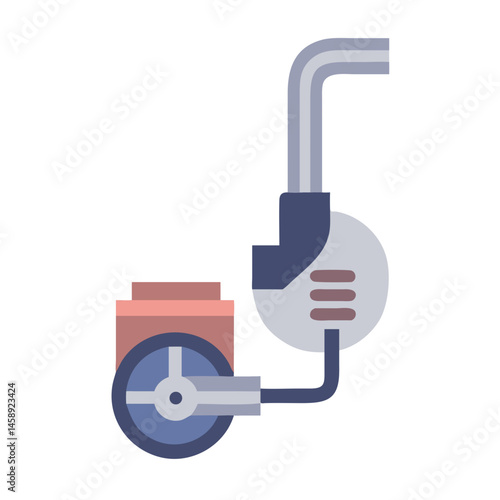 Pipe Drain Vacuum Cleaner Icon Representing Plumbing Maintenance or Clog Removal