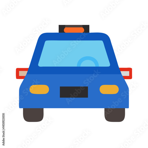 Wallpaper Mural Police Car Rear View Icon Representing Law Enforcement or Emergency Response Vehicle Torontodigital.ca