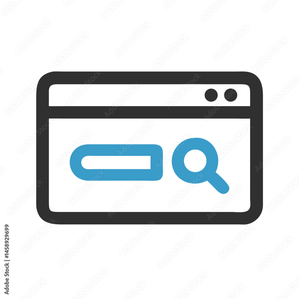 Search Bar Icon Representing Search Functionality and Information Retrieval Search Bar Icon Representing Search Functionality and Information Retrieval