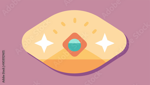 Light Effects An illustration of a patch on the forehead surrounded by soft glowing light effects to emphasize the rejuvenating properties and hydration.