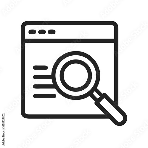 Search Icon Representing SEO Optimization and Digital Search Strategies