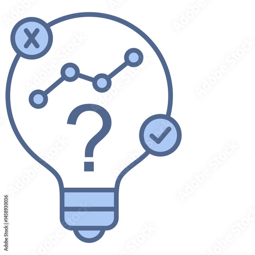 Hypothesis Testing Blue Icon