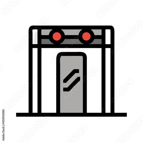 Security Gate Icon Representing Restricted Area and Access Control