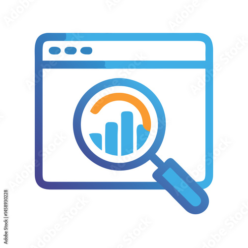 SEM Search Icon Representing Search Engine Marketing and Paid Advertising