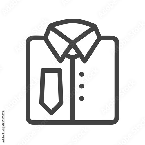 Shirt Icon Representing Formal Wear and Professional Clothing