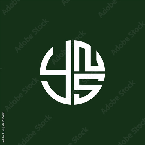 YNS logo YNS icon YNSvector YNS monogram YNSletter YNSminimalist YNS Circle YNSflat Unique modern flat abstract logo design.