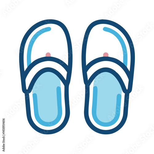 Slippers Icon Representing Footwear or Comfort at Home