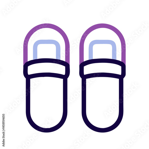 Slippers Icon Representing Footwear or Comfort at Home