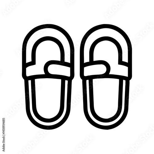 Slippers Icon Representing Footwear or Comfort at Home